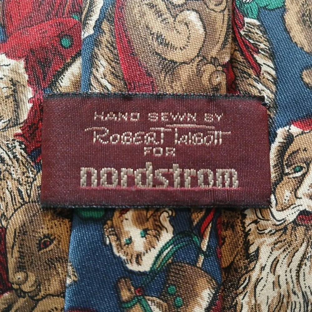 Robert Talbott Nordstrom Tie Mens One Size Silk Christmas‎ Santa Holiday Novelty